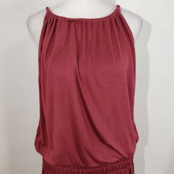 Michael Lauren Berry Pink Sleeveless Knit Dress Smocked Waist NWT Size Medium - Picture 4 of 9